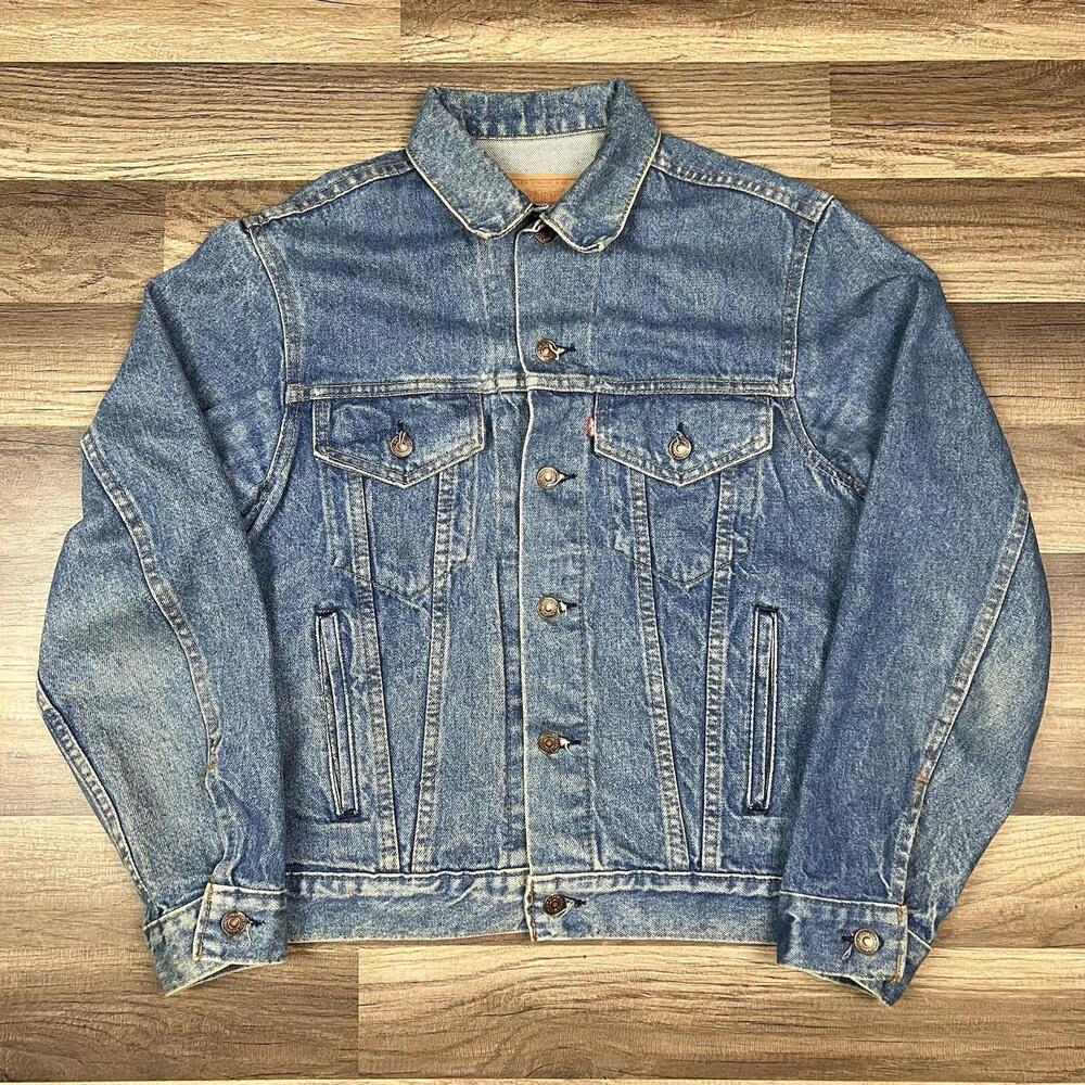 VTG Levis Denim Jacket Trucker Blue Jean USA Type III Sz 40R